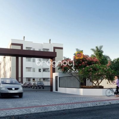 Apartamento com 56m², 2 quartos, 1 garagem, no bairro Aririú em Palhoça