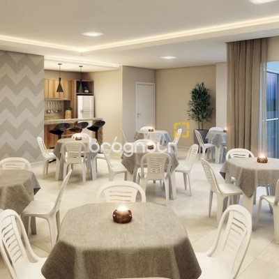 Apartamento com 56m², 2 quartos, 1 garagem, no bairro Aririú em Palhoça