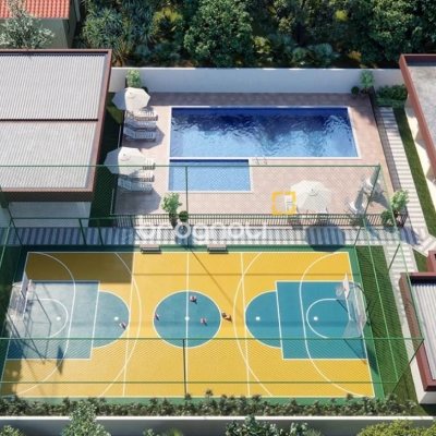 Apartamento com 56m², 2 quartos, 1 garagem, no bairro Aririú em Palhoça