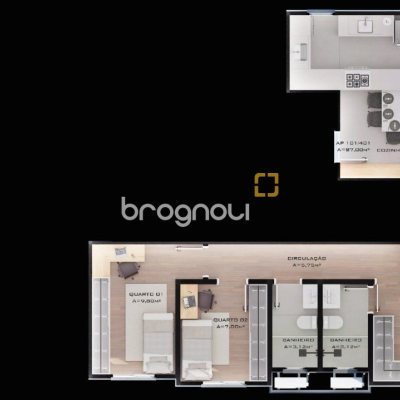 Apartamento com 118m², 3 quartos (sendo 1 suíte), 1 garagem, no bairro Centro em Palhoça