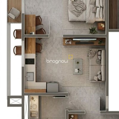 Apartamento com 37m², 1 quarto, no bairro Santo Antônio de Lisboa em Florianópolis