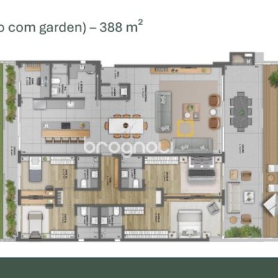Apartamento com 257m², 4 quartos (sendo 4 suítes), 3 garagens, no bairro Barra da Lagoa em Florianópolis