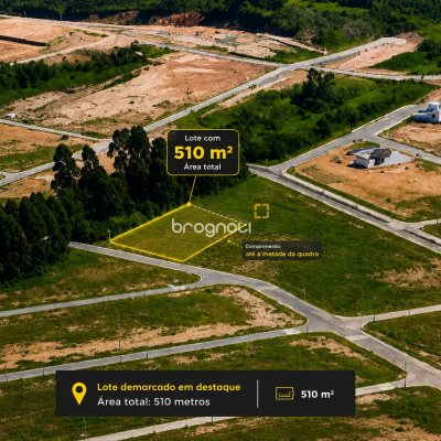 Terreno com 510m², no bairro Areias de Baixo em Governador Celso Ramos