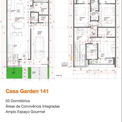 Casa de Condomínio com 194m², 3 quartos (sendo 1 suíte), 2 garagens, no bairro Beira Rio em Biguaçu
