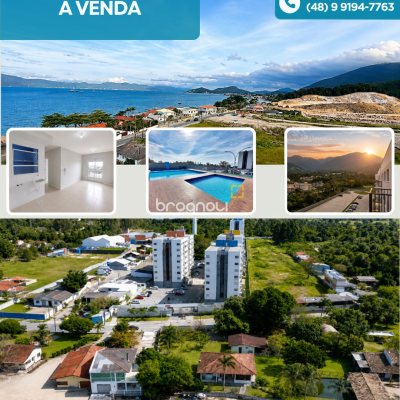 Apartamento com 50m², 2 quartos, 1 garagem, no bairro Praia de Fora em Palhoça