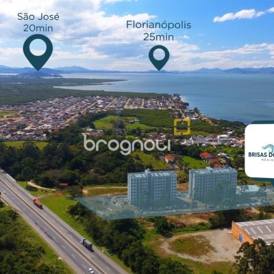 Apartamento com 50m², 2 quartos, 1 garagem, no bairro Praia de Fora em Palhoça