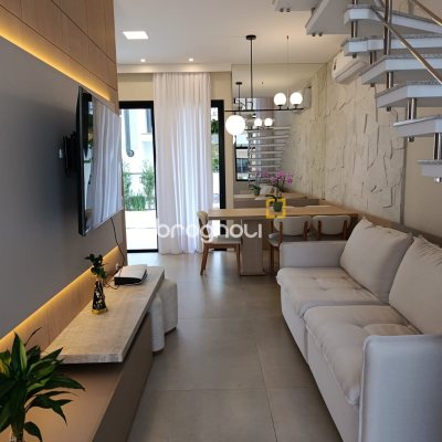 Casa de Condomínio com 163m², 3 quartos (sendo 1 suíte), 2 garagens, no bairro Deltaville em Biguaçu