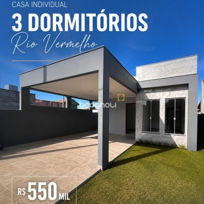 Casa com 96m², 3 quartos (sendo 1 suíte), 2 garagens, no bairro São João do Rio Vermelho em Florianópolis