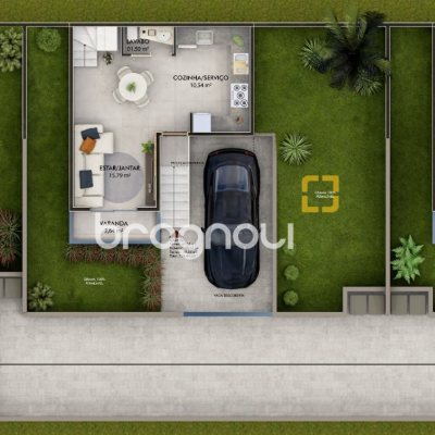 Casa com 160m², 2 quartos, 1 garagem, no bairro São João do Rio Vermelho em Florianópolis