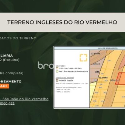 Terreno, no bairro São João do Rio Vermelho em Florianópolis