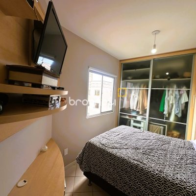 Apartamento com 46m², 2 quartos, 1 garagem, no bairro Aririú em Palhoça