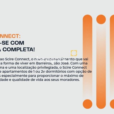 Apartamento com 52m², 2 quartos (sendo 1 suíte), 1 garagem, no bairro Barreiros em São José