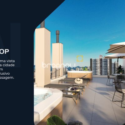 Apartamento com 52m², 2 quartos (sendo 1 suíte), 1 garagem, no bairro Barreiros em São José