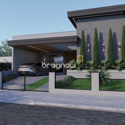 Casa com 120m², 3 quartos (sendo 1 suíte), 2 garagens, no bairro Forquilhas em São José