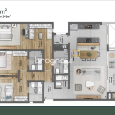 Apartamento com 150m², 3 quartos (sendo 3 suítes), 2 garagens, no bairro Barra da Lagoa em Florianópolis