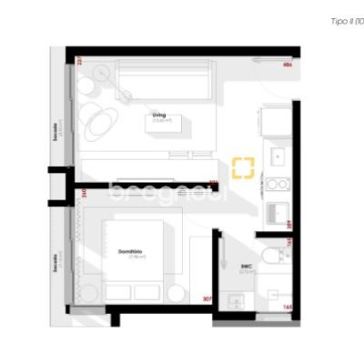 Apartamento com 33m², 1 quarto, no bairro Centro em Florianópolis
