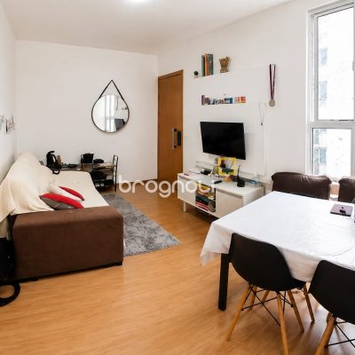 Apartamento com 47m², 2 quartos, 1 garagem, no bairro Forquilhas em São José