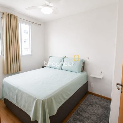 Apartamento com 47m², 2 quartos, 1 garagem, no bairro Forquilhas em São José