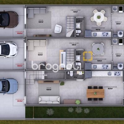 Casa com 90m², 2 quartos (sendo 2 suítes), 2 garagens, no bairro São João do Rio Vermelho em Florianópolis