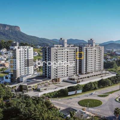 Apartamento com 48m², 2 quartos, 1 garagem, no bairro Passa Vinte em Palhoça