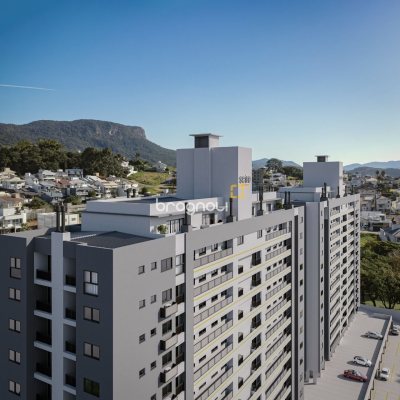 Apartamento com 48m², 2 quartos, 1 garagem, no bairro Passa Vinte em Palhoça