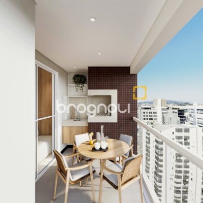 Apartamento com 91m², 2 quartos (sendo 2 suítes), 2 garagens, no bairro Campinas em São José