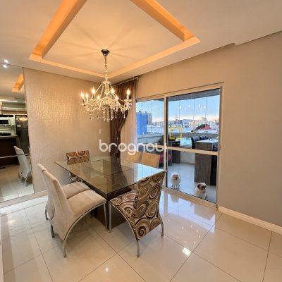 Apartamento com 91m², 2 quartos (sendo 1 suíte), 1 garagem, no bairro Nossa Senhora do Rosário em São José