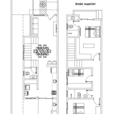 Sobrado Residencial com 110m², 3 quartos (sendo 1 suíte), 2 garagens, no bairro Sertão Do Maruim em São José