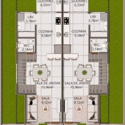 Sobrado Residencial com 110m², 3 quartos (sendo 1 suíte), 2 garagens, no bairro Sertão Do Maruim em São José