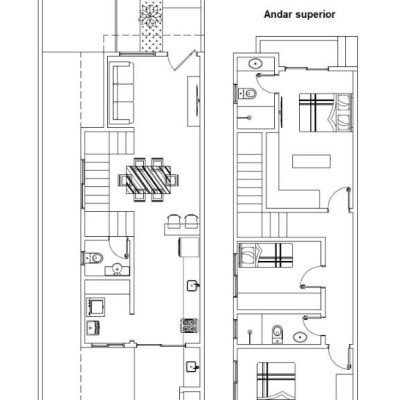 Sobrado Residencial com 110m², 3 quartos, 1 suíte, 2 garagens, no bairro Sertão Do Maruim em São José