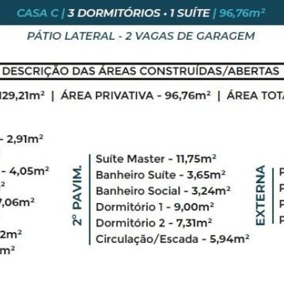 Casa Residencial com 96m², 3 quartos, 1 suíte, 2 garagens, no bairro Morro das Pedras em Florianópolis