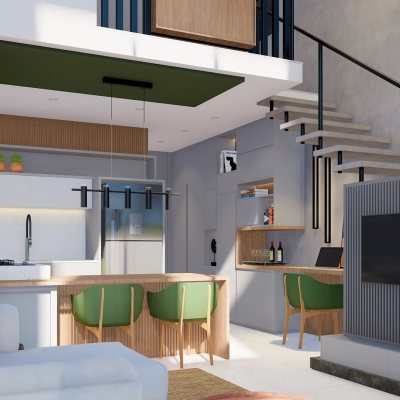 Loft com 75m², 2 quartos, 2 suítes, 2 garagens, no bairro Santo Antônio de Lisboa em Florianópolis