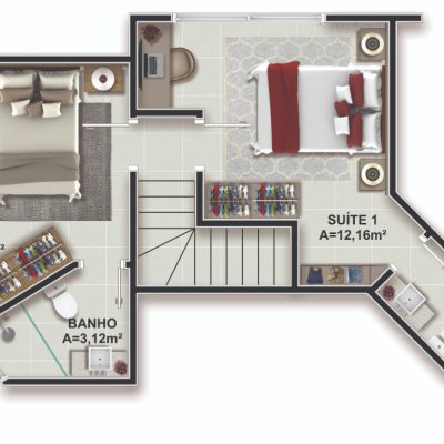 Cobertura com 102m², 3 quartos, 2 suítes, 2 garagens, no bairro Itacorubi em Florianópolis