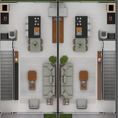 Sobrado Residencial com 97m², 3 quartos, 1 suíte, 1 garagem, no bairro Forquilhas em São José