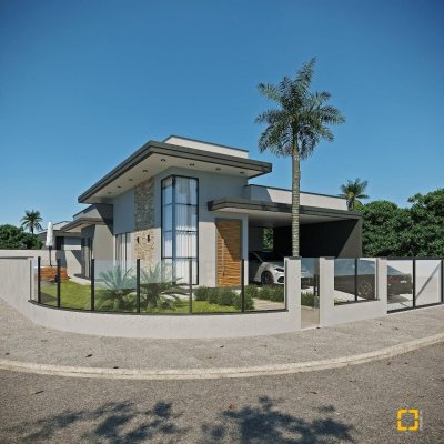Casa Residencial com 113m², 3 quartos, 1 suíte, 2 garagens, no bairro Forquilhas em São José