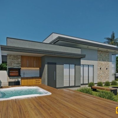 Casa Residencial com 113m², 3 quartos, 1 suíte, 2 garagens, no bairro Forquilhas em São José