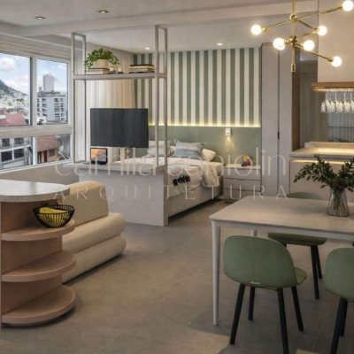 Studio Residencial com 40m², 1 quarto, 1 garagem, no bairro Centro em Florianópolis
