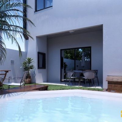 Sobrado Residencial com 100m², 3 quartos, 1 suíte, 2 garagens, no bairro Cachoeira Do Bom Jesus em Florianópolis