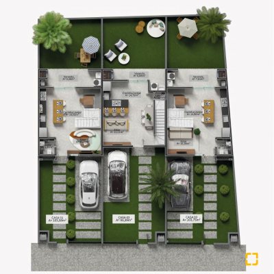 Sobrado Residencial com 100m², 3 quartos, 1 suíte, 2 garagens, no bairro Cachoeira Do Bom Jesus em Florianópolis