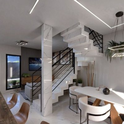 Sobrado Residencial com 100m², 3 quartos, 1 suíte, 2 garagens, no bairro Cachoeira Do Bom Jesus em Florianópolis