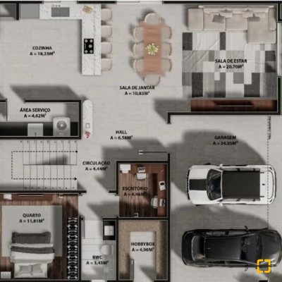 Casa em Condomínio com 293m², 4 quartos, 3 suítes, 2 garagens, no bairro São João Do Rio Vermelho em Florianópolis