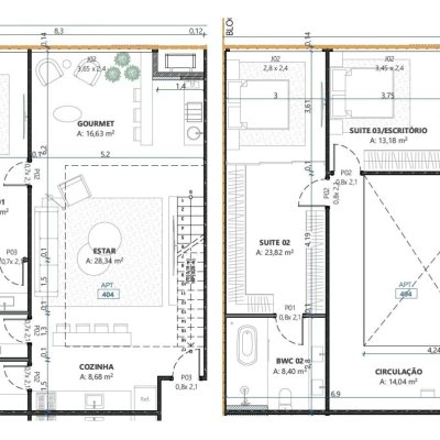Apartamentos com 160m², 3 quartos, 3 suítes, 2 garagens, no bairro Campeche em Florianópolis