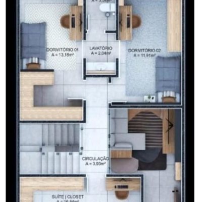 Casa em Condomínio com 179m², 3 quartos, 1 suíte, 2 garagens, no bairro Beira Rio em Biguaçu