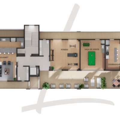 Loft com 37m², 1 quarto, 1 suíte, 1 garagem, no bairro Pantanal em Florianópolis