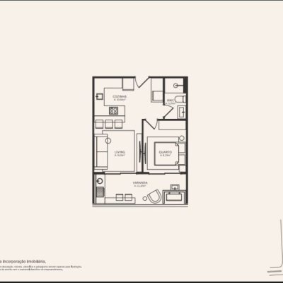 Apartamentos com 45m², 1 quarto, 1 garagem, no bairro Morro Das Pedras em Florianópolis