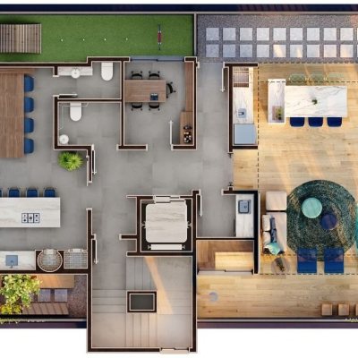 Studio Residencial com 30m², 1 quarto, 1 garagem, no bairro Centro em Florianópolis