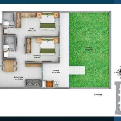 Apartamentos com 70m², 2 quartos, 1 suíte, 1 garagem, no bairro Ingleses em Florianópolis