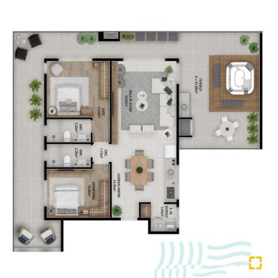 Cobertura com 148m², 2 quartos (sendo 1 suíte), 2 garagens, no bairro Ingleses do Rio Vermelho em Florianópolis