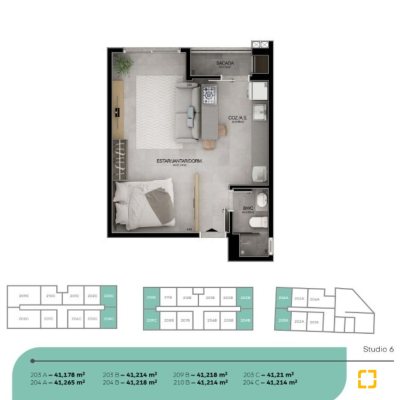 Studio Residencial com 53m², 1 quarto, 1 garagem, no bairro Campeche em Florianópolis