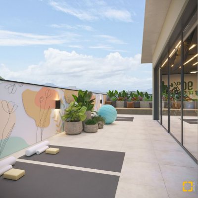 Apartamentos com 28m², 1 quarto, 1 suíte, no bairro Coqueiros em Florianópolis